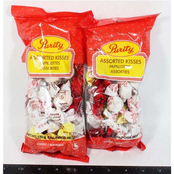 2 PACKS OF PURITY ASSORTED KISSES 170G