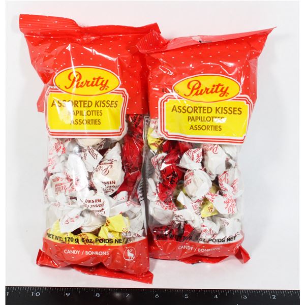 2 PACKS OF PURITY ASSORTED KISSES 170G