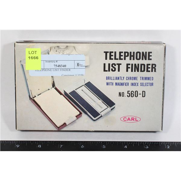 TELEPHONE LIST FINDER