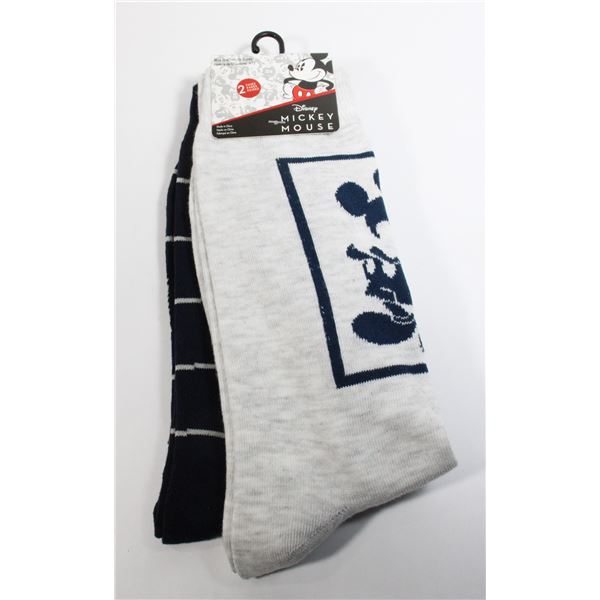NEW 2 PAIR PACK DISNEY MICKEY MOUSE SOCKS
