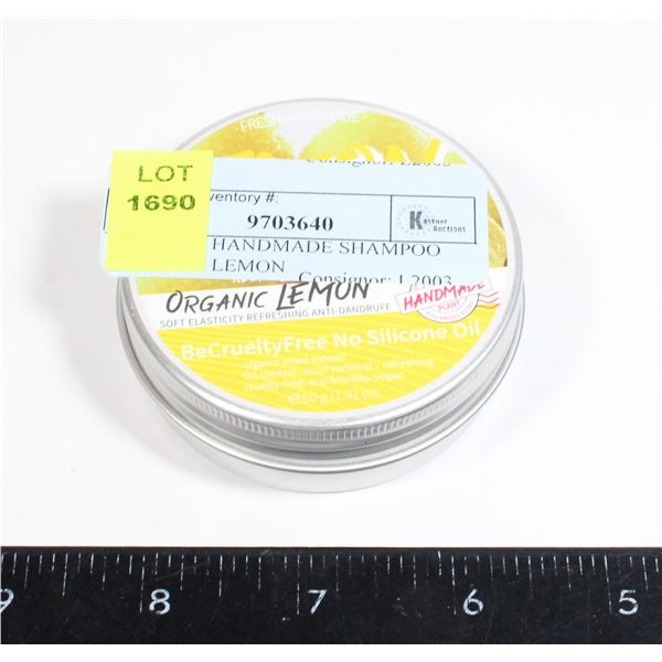 ORGANIC HANDMADE SHAMPOO BAR 60G - LEMON