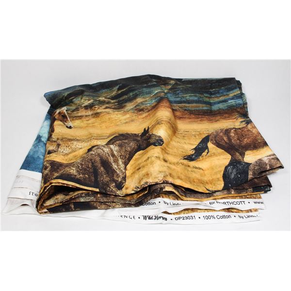 NEW HORSE FABRIC 3 METERS WAS$22/M NEW