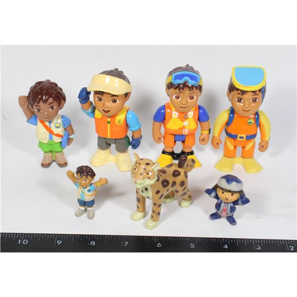 LOT OF DORA AND DIEGO TOYS