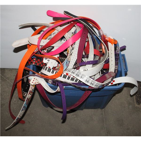 TOTE OF BELTS