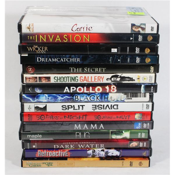 BUNDLE OF 15 DVDS. ALL ARE COMPLETE AND