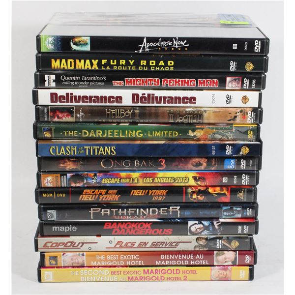 BUNDLE OF 15 DVDS. ALL ARE COMPLETE AND