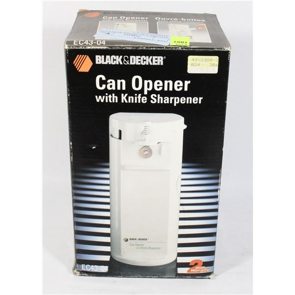 ELECTRIC CAN OPENER WITH KNIFE SHARPENER BUILT