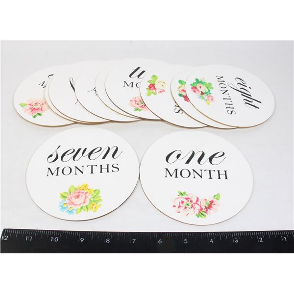 1-12 MONTH BABY WOOD MILESTONE'S