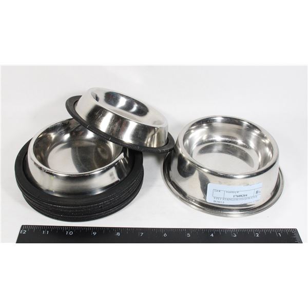 9 PET STAINLESS FOOD/WATER BOWLS