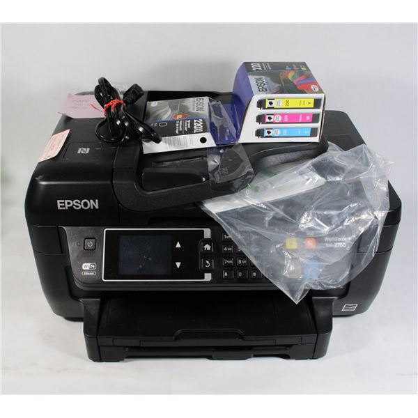 EPSOM COLOR PRINTER WF 2760 WITH MANUAL & TWO