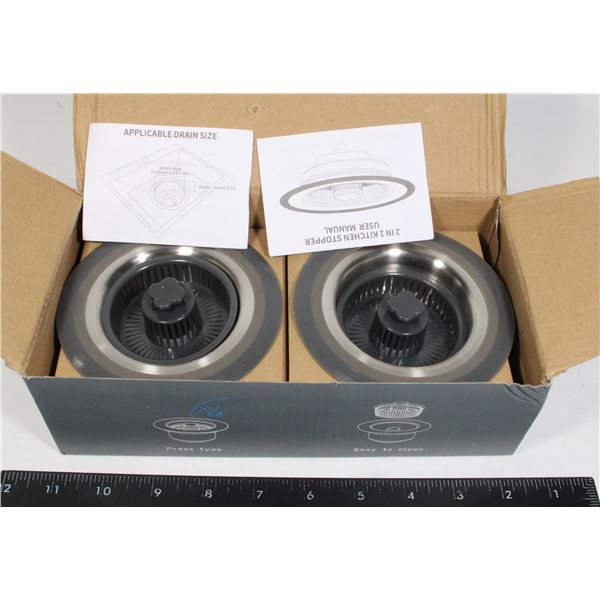 2 PACK KITCHEN STAINLESS SINK PLUG NEW