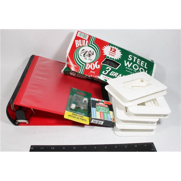 BULLDOG STEEL WOOL 3 GRADE PACK AND ITEMS