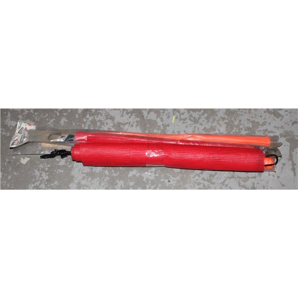 18X18 FLUORESCENT RED/ORANGE SAFETY FLAGS