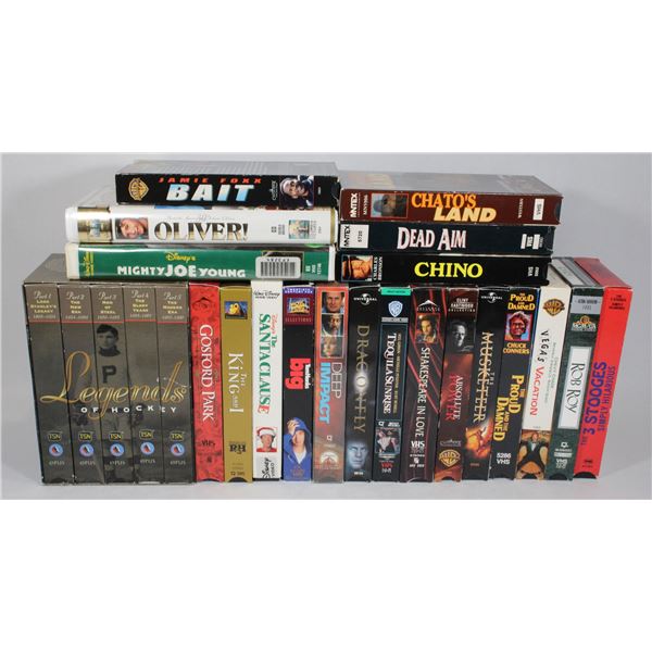 LOT OF VCR TAPES, MOVIES.