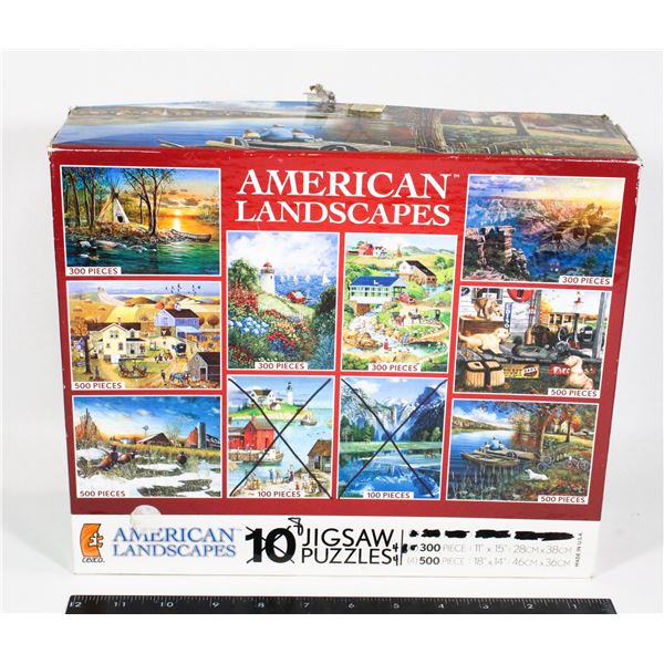 PUZZLES - AMERICAN LANDSCAPES - . 1 BOX WITH