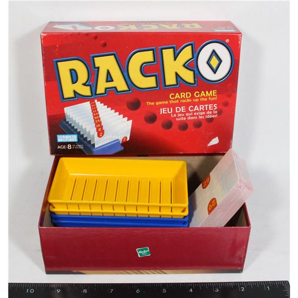 RACKO CARD GAME PARKER BROTHERS
