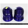 Image 1 : PAIR OF VINTAGE COBALT BLUE RUNWAY LIGHT LENSES
