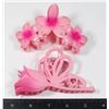 Image 1 : 2 NEW PINK FLOWER DESIGN CLAW CLIP HAIR CLIPS