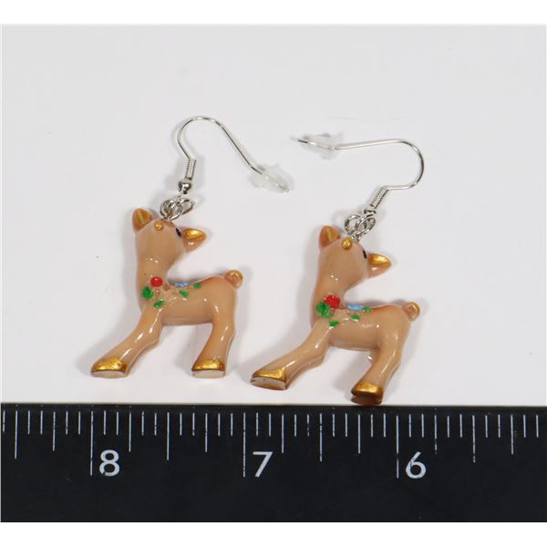 NEW VINTAGE STYLE DEER DROP EARRINGS