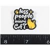 Image 1 : NEW FUNNY CAT LAPEL PIN. LESS PEOPLE MORE CAT
