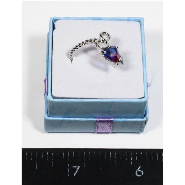 NEW SILVER TONE LETTER S CUFF RING