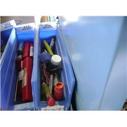 TUB OF MIXED SIZED MILLING DRILL BITS