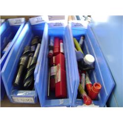 TUB OF MIXED SIZED MILLING DRILL BITS