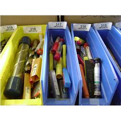 TUB OF MIXED SIZED END MILLS & MILLING DRILL BITS