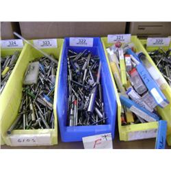 TUB OF MIXED SIZED END MILLS & MILLING DRILL BITS & TAPS