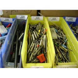 TUB OF MIXED SIZED END MILLS & MILLING DRILL BITS & TAPS