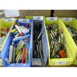 TUB OF MIXED SIZED END MILLS & MILLING DRILL BITS