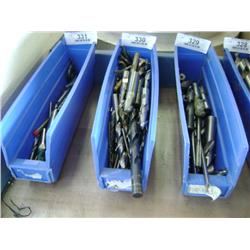 TUB OF MIXED SIZED END MILLS & MILLING DRILL BITS