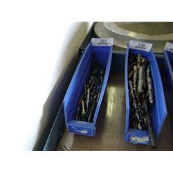 TUB OF MIXED SIZED END MILLS & MILLING DRILL BITS
