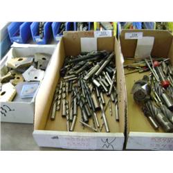 BOX OF MIXED SIZED END MILLS & MILLING BITS