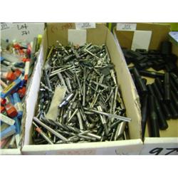 BOX OF MIXED SIZED END MILLS & MILLING BITS