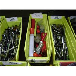 TUB OF MIXED SIZED END MILLS & MILLING DRILL BITS