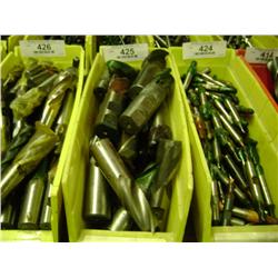 TUB OF MIXED SIZED END MILLS & MILLING DRILL BITS