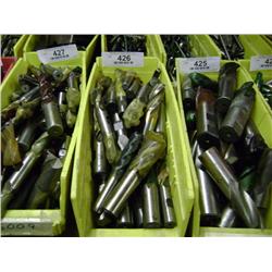 TUB OF MIXED SIZED END MILLS & MILLING DRILL BITS