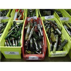 TUB OF MIXED SIZED END MILLS & MILLING DRILL BITS