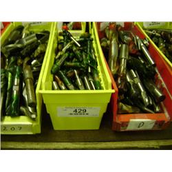 TUB OF MIXED SIZED END MILLS & MILLING DRILL BITS