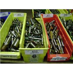 TUB OF MIXED SIZED END MILLS & MILLING DRILL BITS