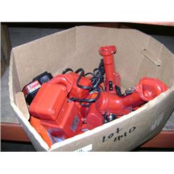 BOX OF MILWAUKEE CORDLESS DRILLS W/ CHARGERS