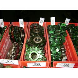 TUB OF MIXED SIZED SIDE CUTTER BLADES