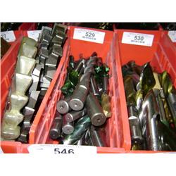 TUB OF MIXED SIZED END MILLS