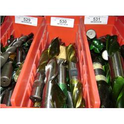 TUB OF MIXED SIZED END MILLS