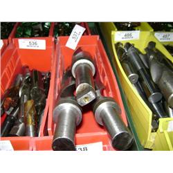 TUB OF MIXED SIZED END MILLS