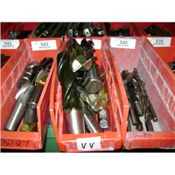 TUB OF MIXED SIZED END MILLS