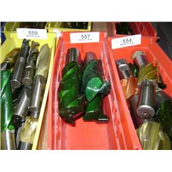 TUB OF MIXED SIZED END MILLS