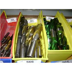 TUB OF MIXED SIZED END MILLS