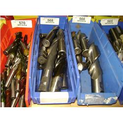 TUB OF MIXED SIZED END MILLS